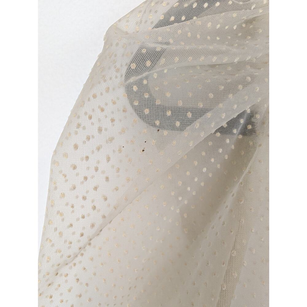 Vintage Maxi Dress Swiss Dot Sheer Boho Prairie Boho Coquette Fairy Cream Size S - Picture 8 of 12